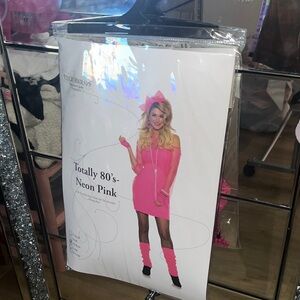 Neon Pink 80's Party Costume